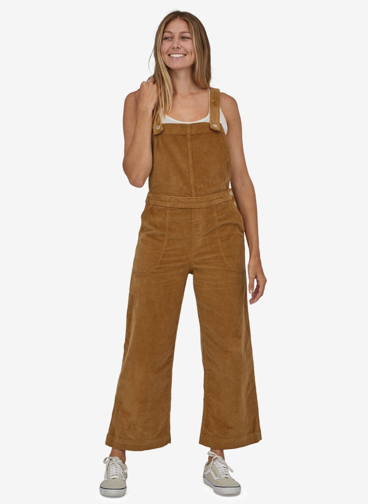 Patagonia Women's Stand Up Cropped Corduroy Overalls Nest Brown