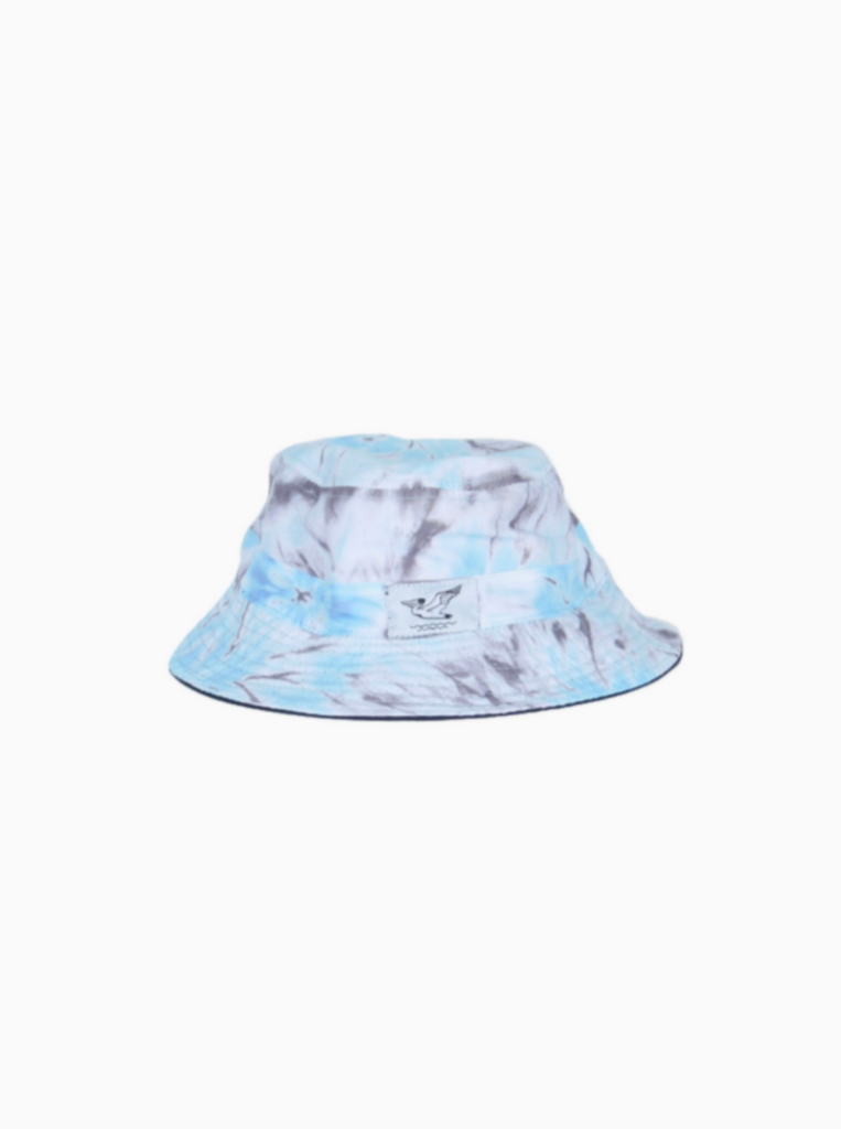 Berdels Reversible Bucket Hat Blue Tie Dye/Navy Blue