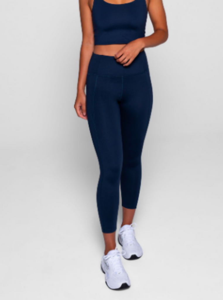 Girlfriend Collective High Rise Compression 7/8 Leggings Midnight