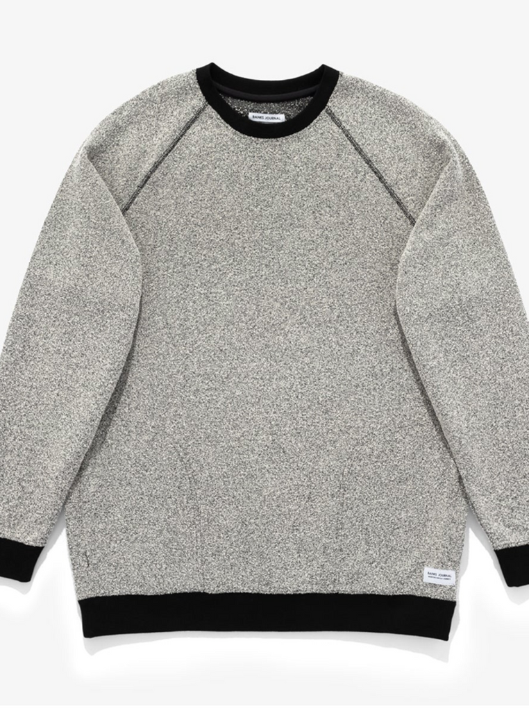 Banks Journal Hasta Deluxe Fleece Raglan Crewneck Dirty Black