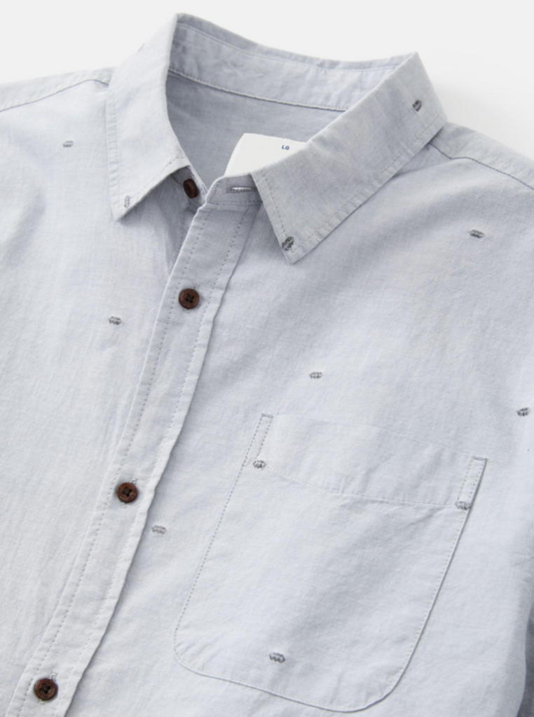 Katin Twine Shirt Short Sleeve Button Down Steel Blue