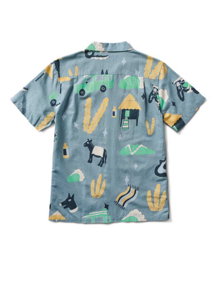 Roark Viaje Gonzo Short Sleeve Button Up Shirt Agave