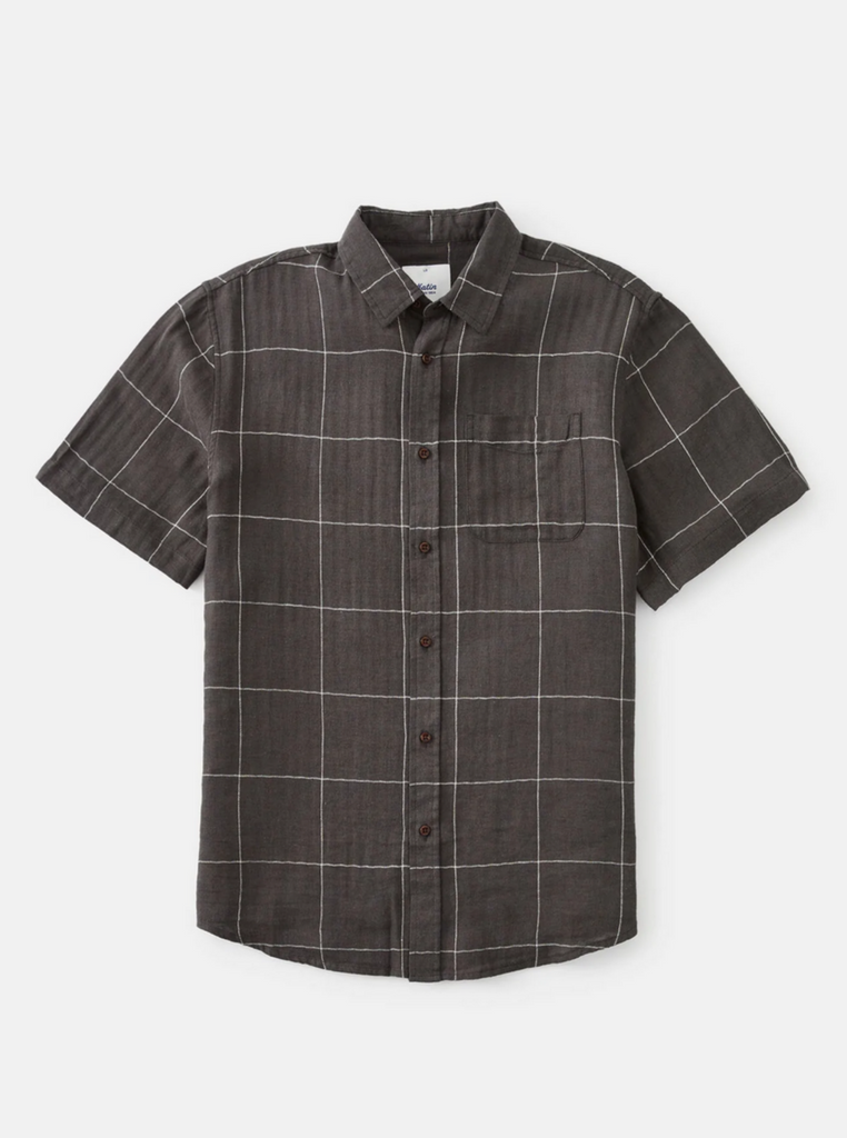 Katin Monty Short Sleeve Button Down Shirt Black Wash
