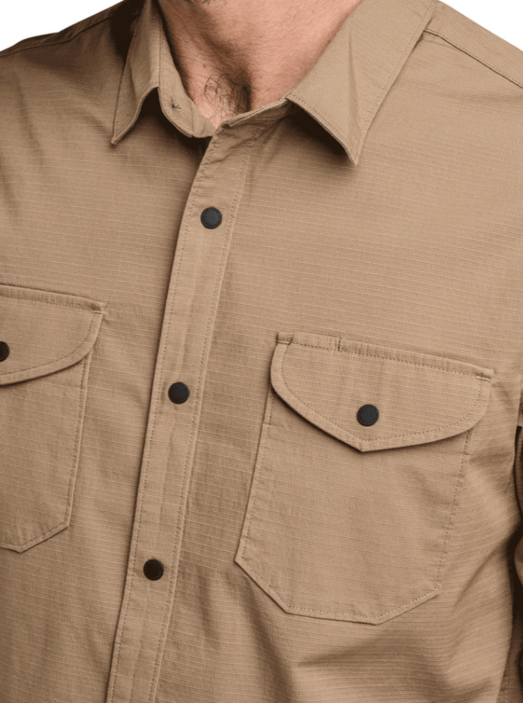 Roark Campover Button Up Shirt Khaki