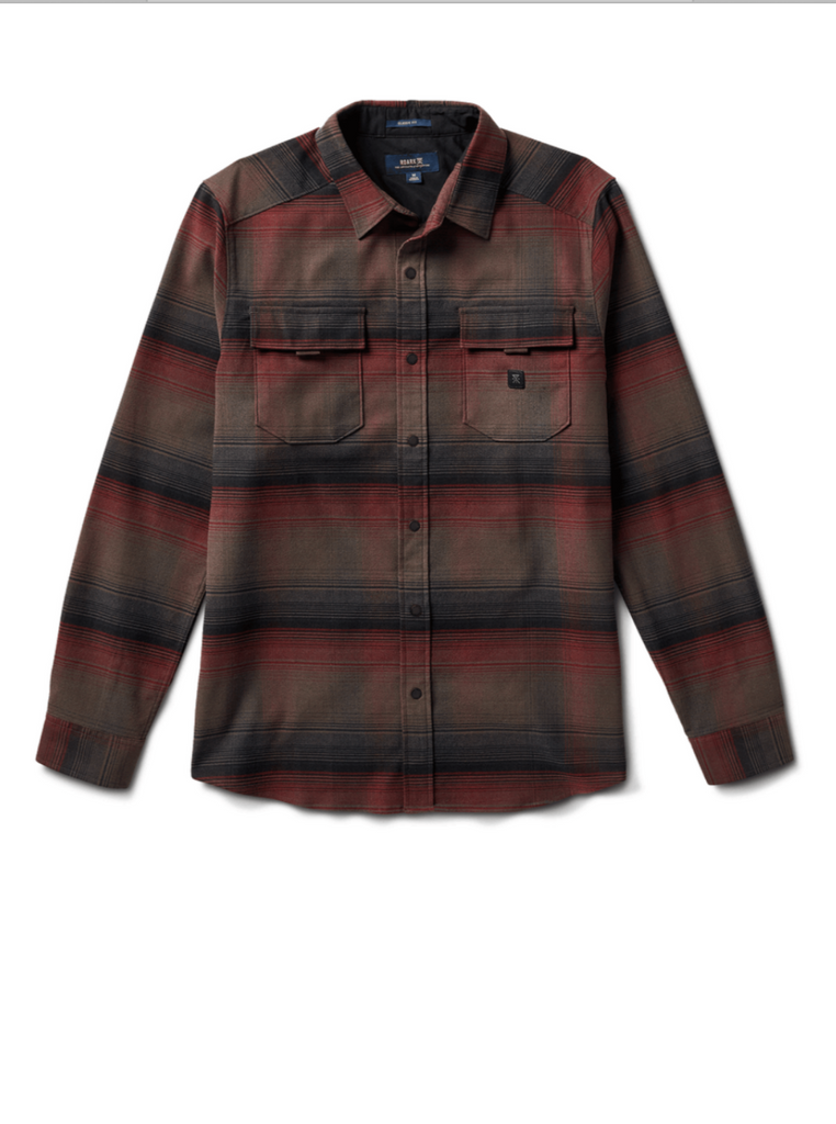 Roark Diablo Alpinist Long Sleeve Button Up Flannel Dark Brown