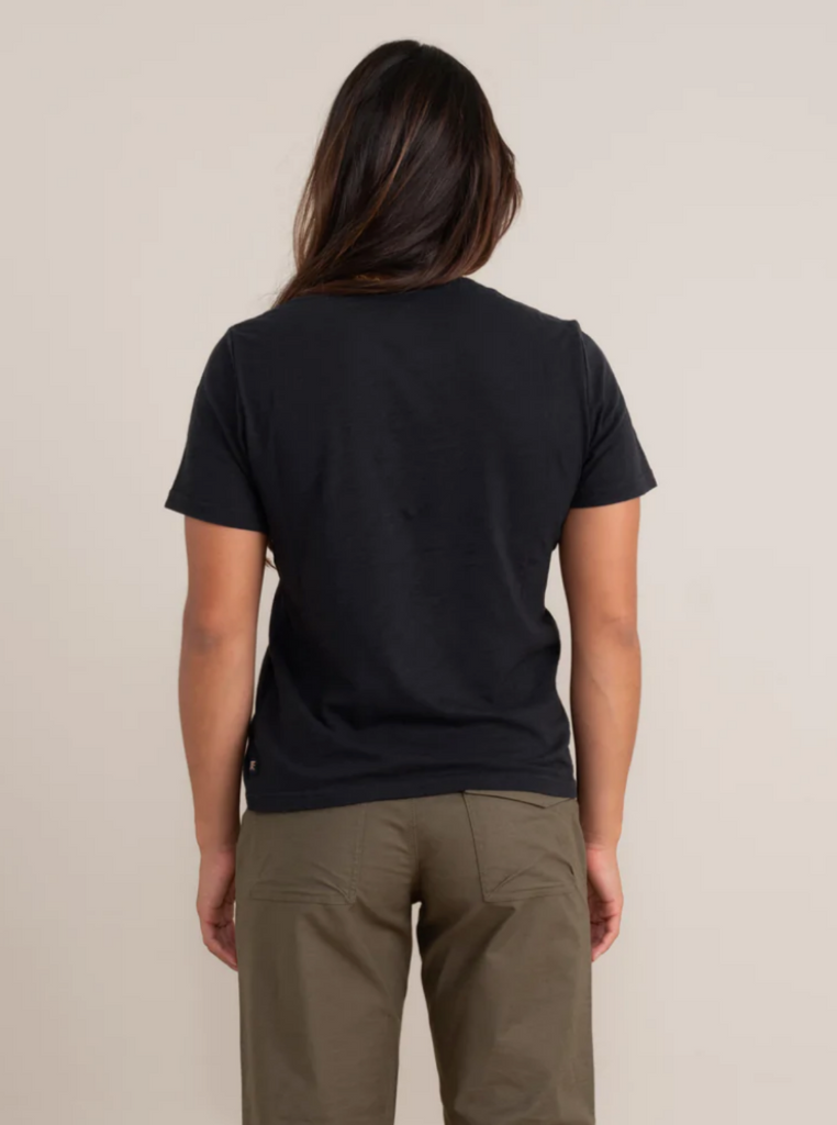 Roark Women's Well Worn Short Sleeve Knit Shirt Black