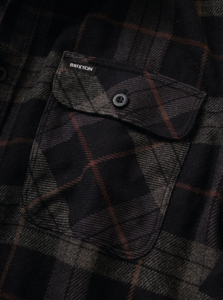 Brixton Bowery L/S Flannel Black/Charcoal