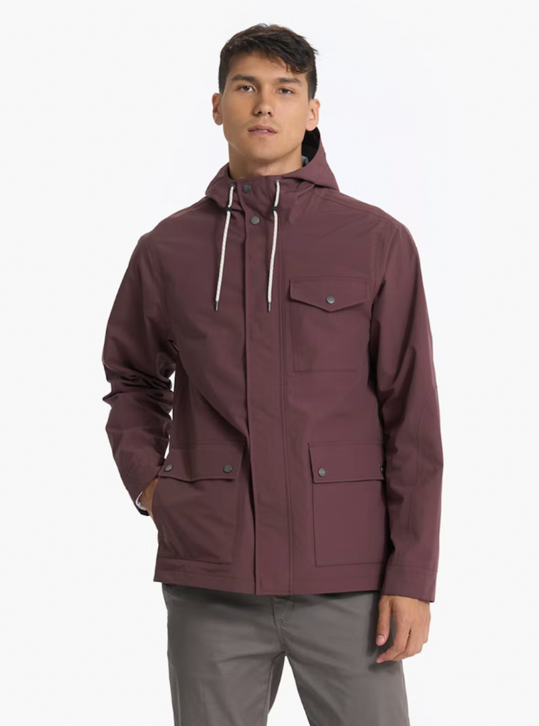 Vuori Palisades Rain Jacket Chestnut