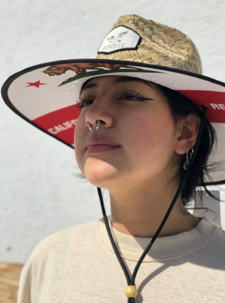 Berdels California Bear Straw Lifeguard Hat
