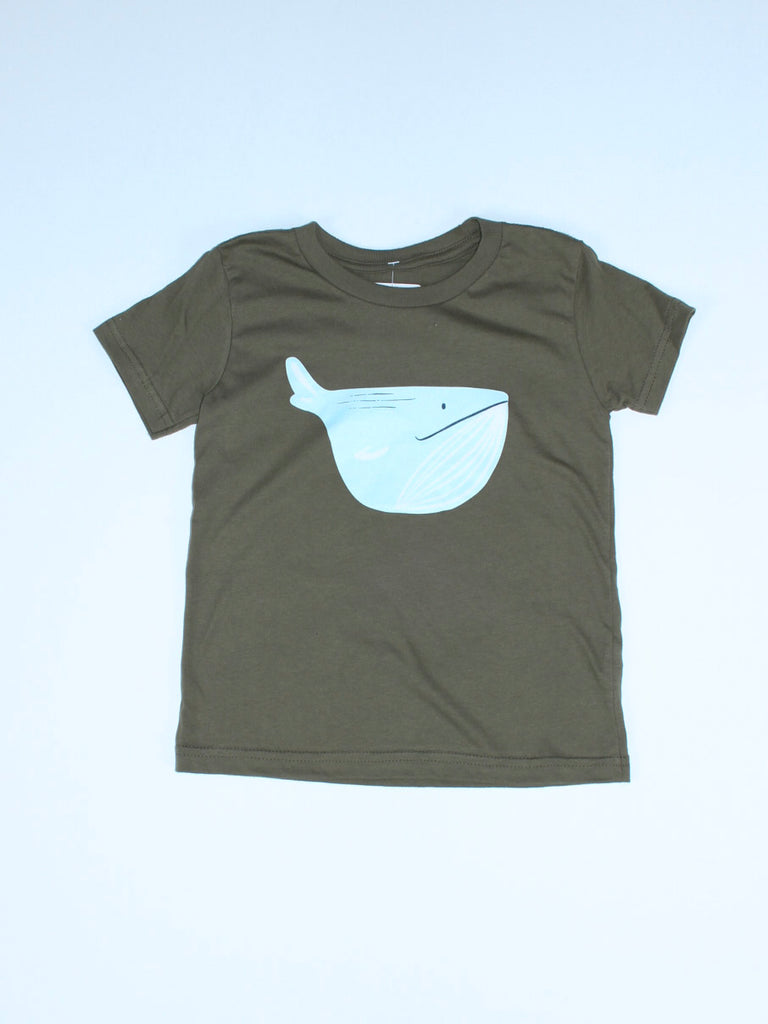 Berdels Whale Toddler Tee Military Green